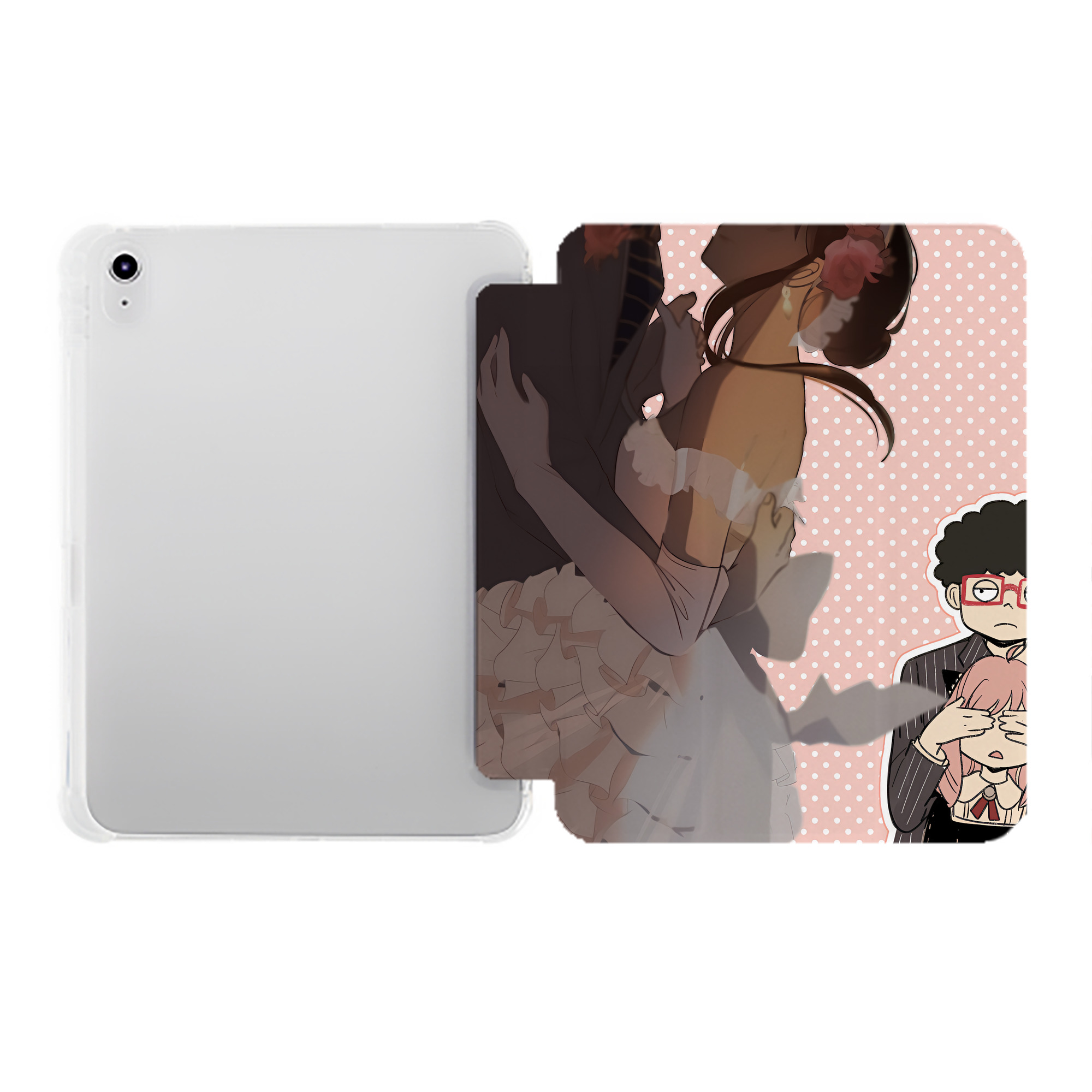 （画像用） SPY×FAMILY间谍家家酒 IPad ケース ペン収納付き 三つ折りスタンド PUレザー×シリコン 対応機種9.5/10.5/10.9インチ
